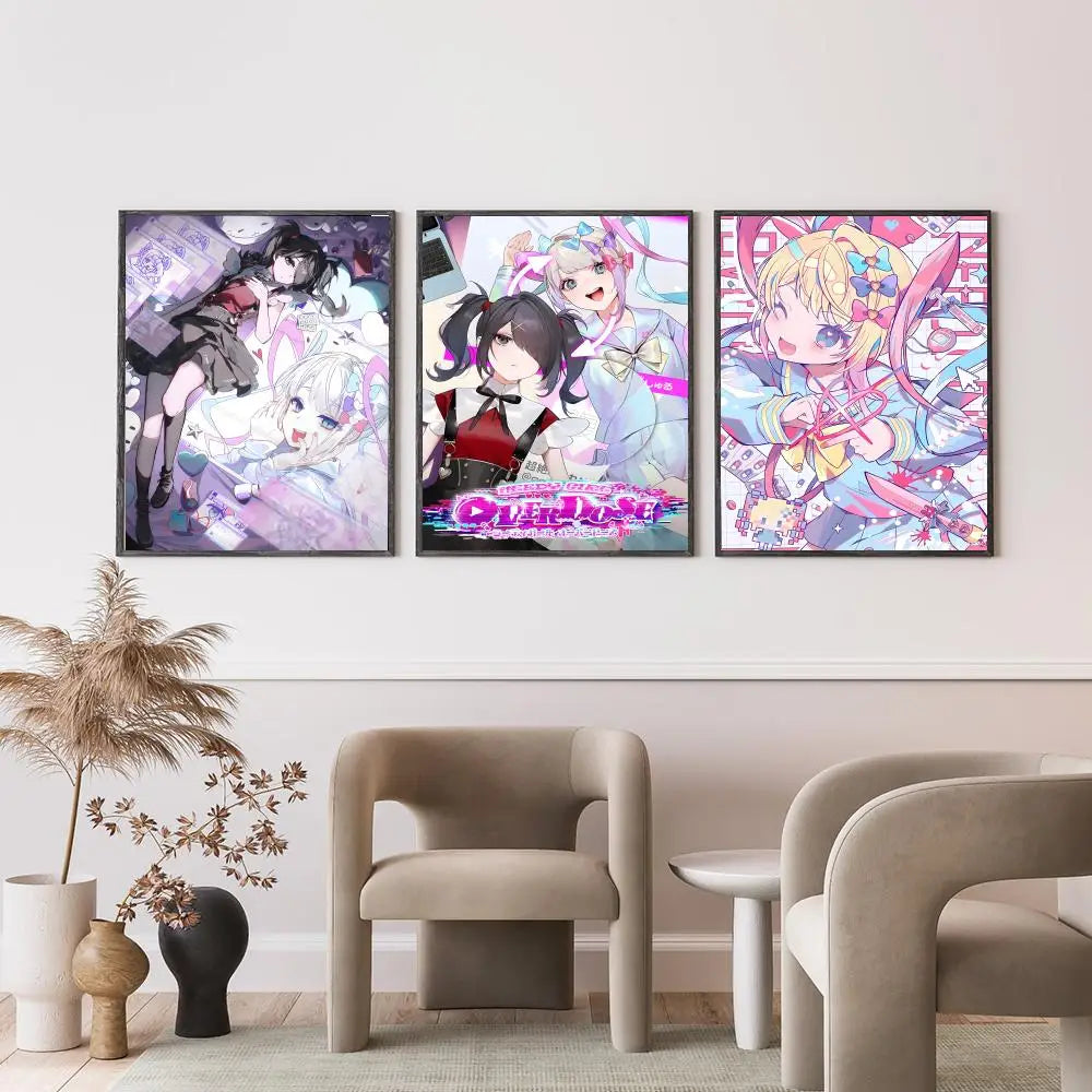 anime Needy Streamer Overload Poster Versatile HD Waterproof Wall Art Self-Adhesive Decor for Any Space Ideal Gift