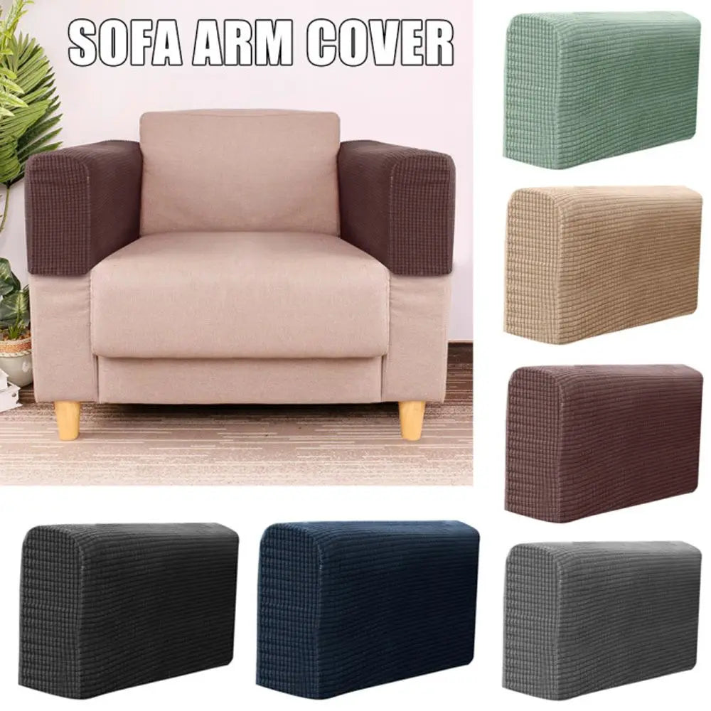 2PCS/SET Sofa Armrest Covers Fleece Premium Armrest Covers Stretchy Chair Sofa Couch Arm Protector Stretch to Fit