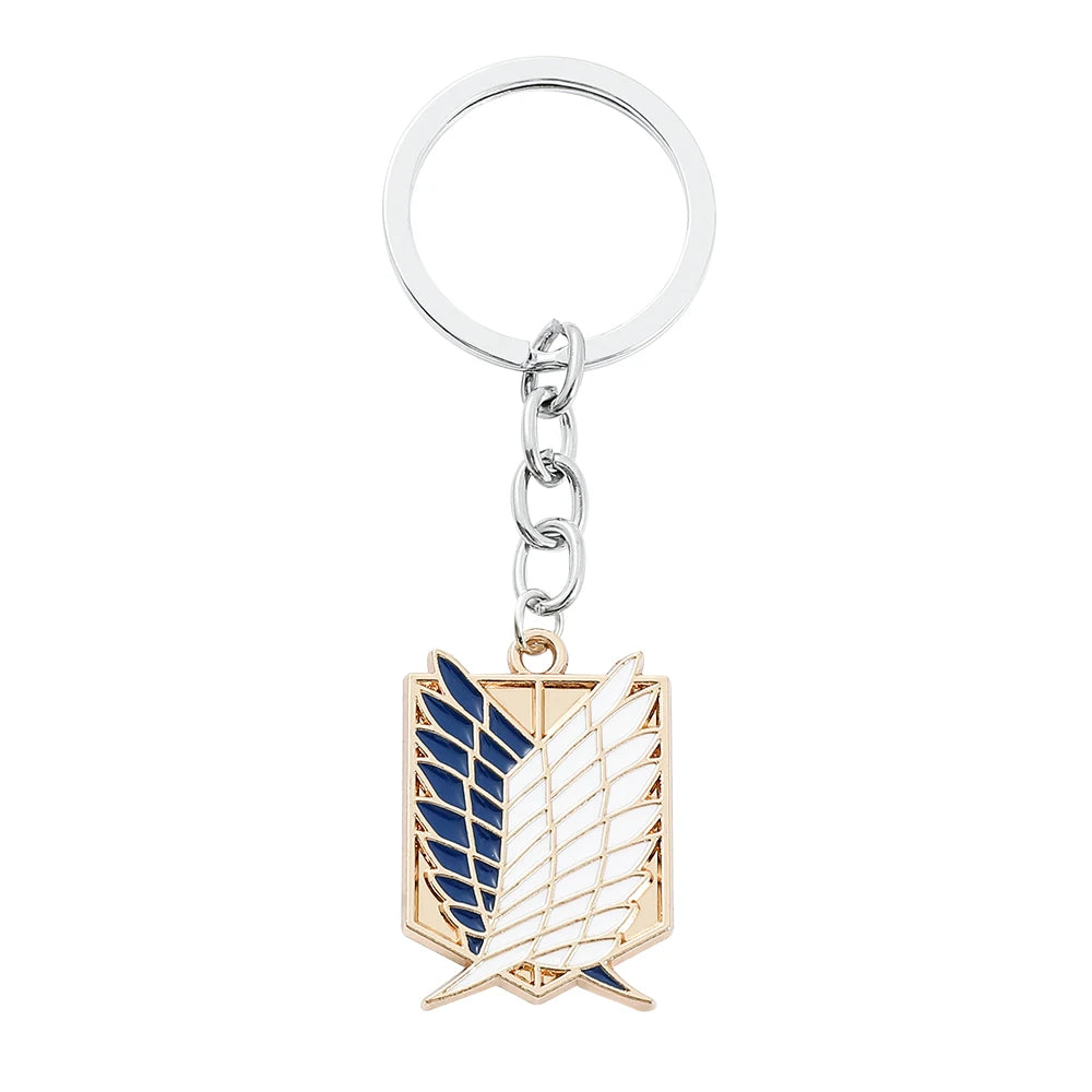 Anime  Attack on Titan Enamel Badge Pendant Decoration Metal Keychain for Women Men Jewelry Accessories Gift