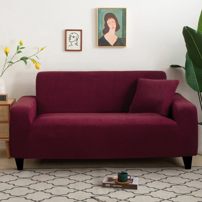 Sofa Cover Elastic For Living Room Home Jacquard Stretch  Slipcovers  Corner Couch Covers 1/2/3/4 Seater L Shape Free Shopping