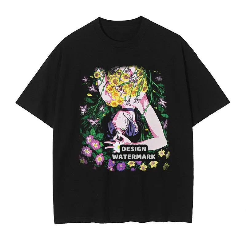 Summer Men's T-shirts Japanese Anime Chainsaw Man Reze Graphic Clothing Harajuku Y2K  Half-sleeve Women’s Oversize Cotton Tops