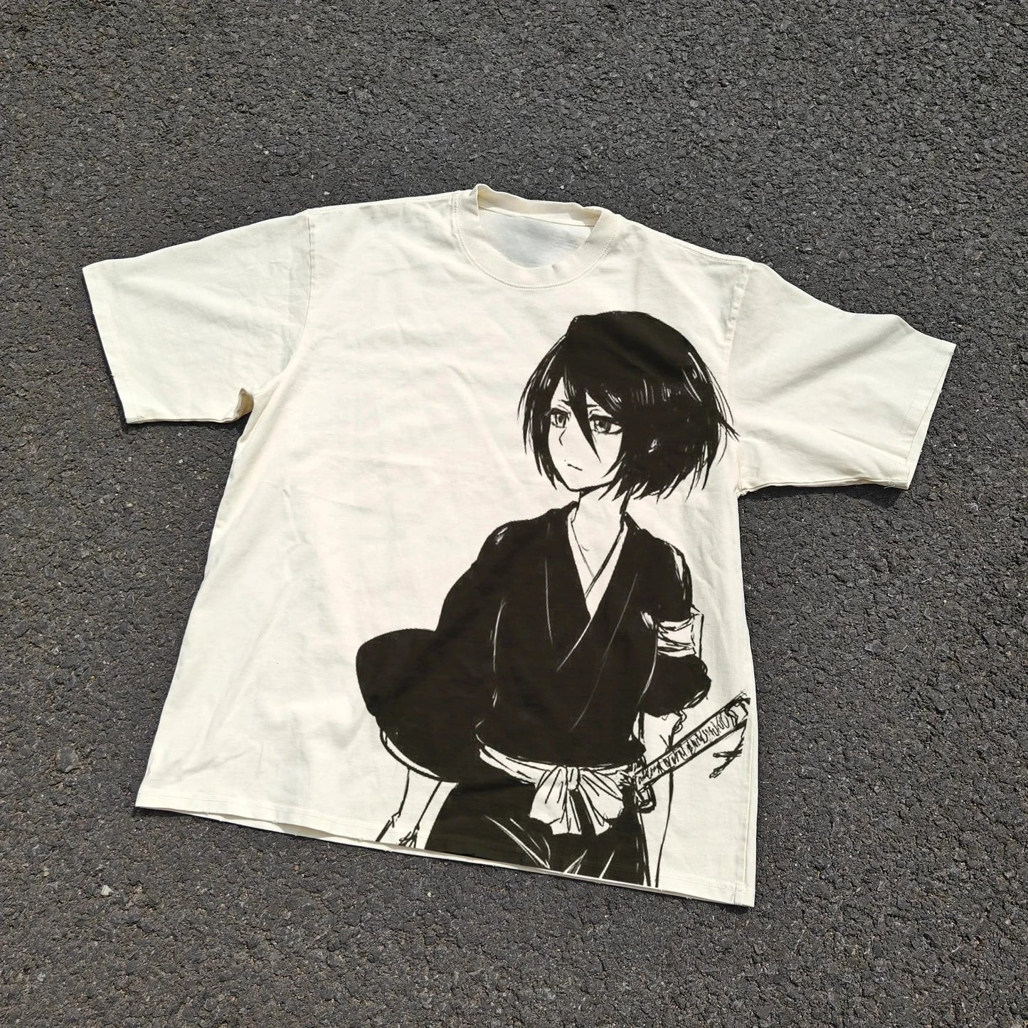 Bleach Anime Ichigo Kurosaki Casual T-shirt Men's and Women's Luxury Brand Top