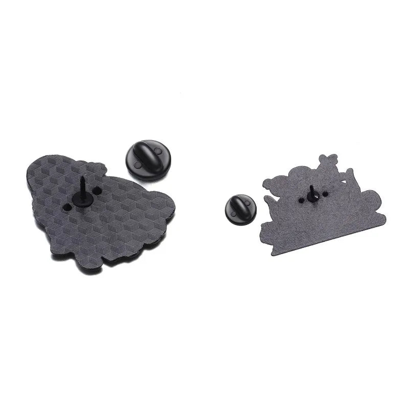 Cartoon Cattle and Boy Enamel Pin Front and Back Lapel Badge Anime Decorate Jewelry Brooch Gift For Kids