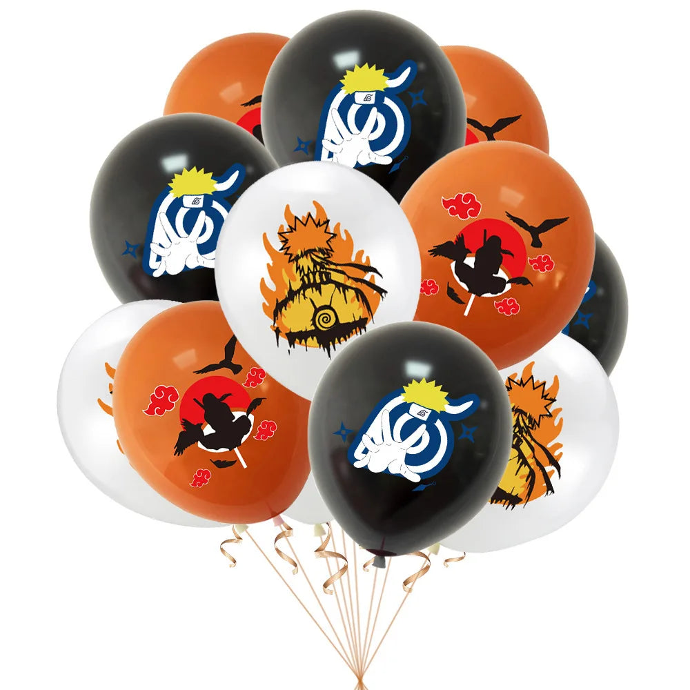 Cartoon NARUTO Latex Balloons Set Children's Birthday Party Balloon Cup Balloon Decorations Helium Naruto Baby Shower Balloons