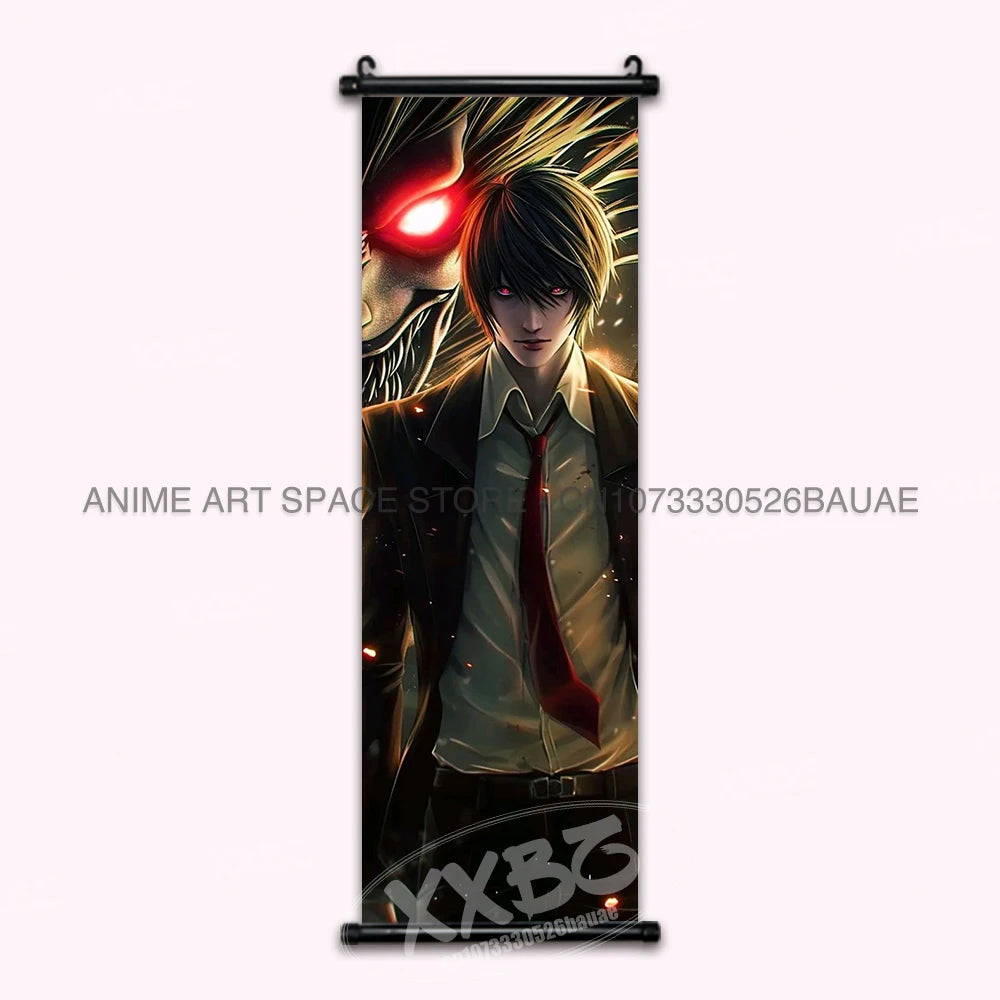 Anime DEATH NOTE Hanging Painting Classic Cartoon Poster Yagami Light Scrolls Pictures Ryuk Home Decor Mural Wall Art For Room