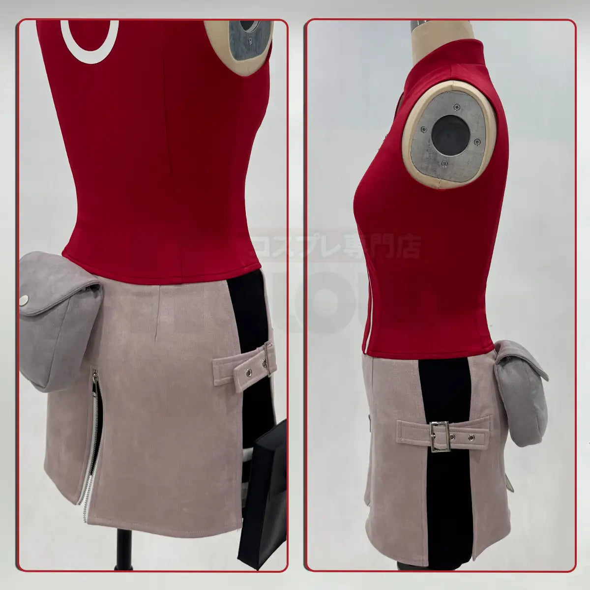 Naruto Haruno Sakura Cosplay Set – Top Skirt Shorts