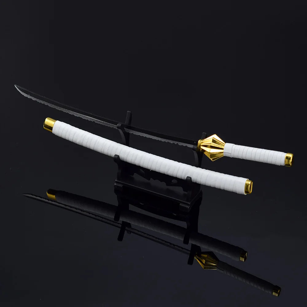 10inch Mini Bleach Katana Ichigo Sword Ninja Knife Iron Anime Bleach Kenpachi Japanese Katana Real Size Samurai Sword Toy Gifts