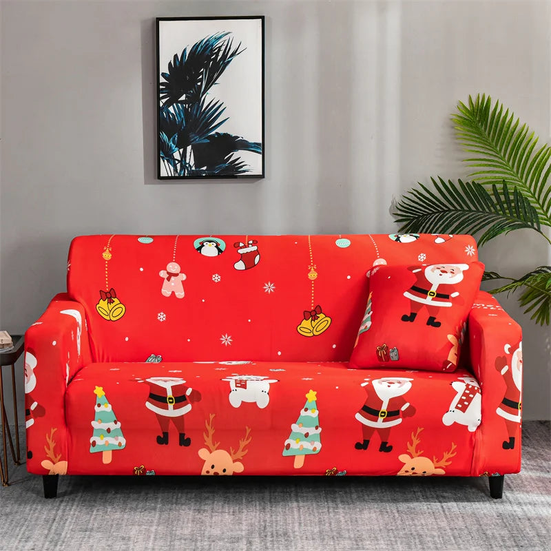 Christmas decoration Sofa Cover Stretch Modern Chair Couch Cover Sofa Covers for Living Room Furniture Protector 1/2/3/4 Seater