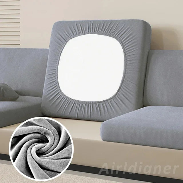 Anti-Dirt Velvet Sofa Cushion Slipcover Elastic Chair Seat Protector for Pets and Furniture Sofa Cover Living Room Bedroom Decor