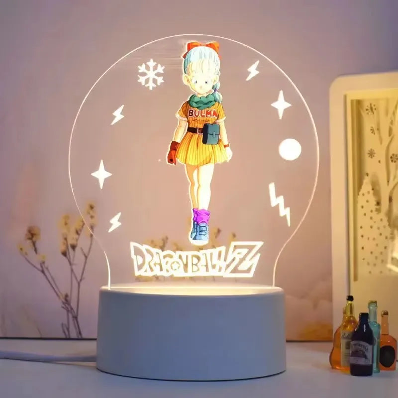 Dragon Ball Night Light Series Animation Figures 3d Ornaments Goku Cartoon Stand Table Lamp Desktop Decoration Christmas Gifts