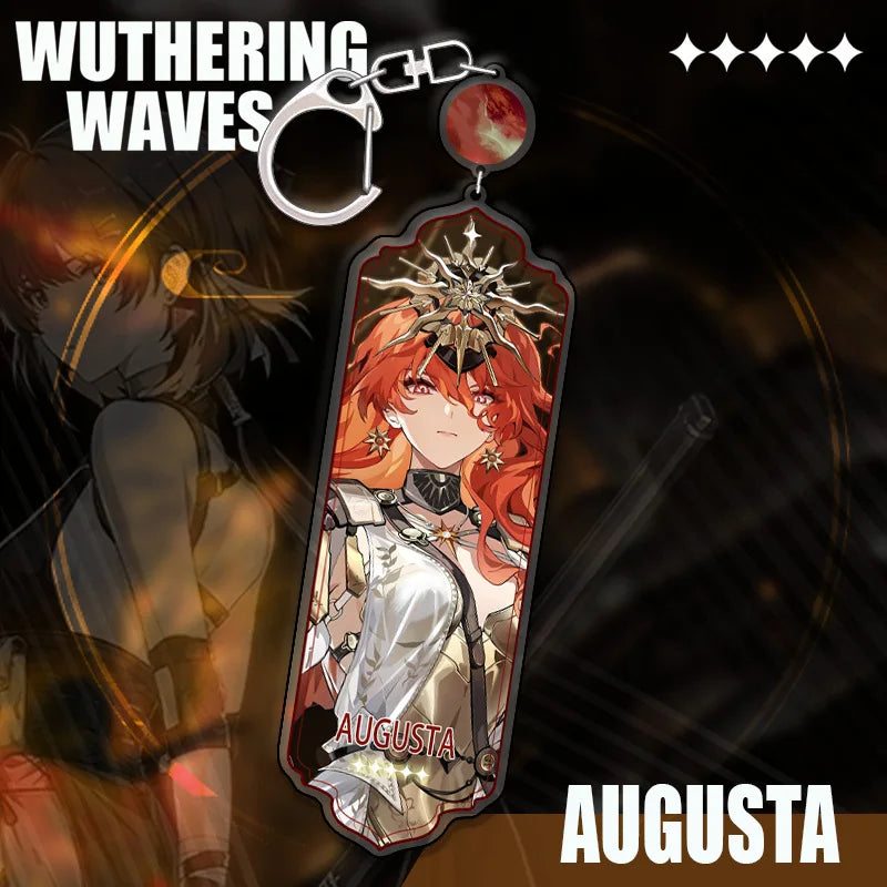 New Wuthering Waves Hiyuki Denia Aemeath Mornye Keychain Cartoon Anime Strip Pendant Keyring Backpack Jewelry Cute Gift