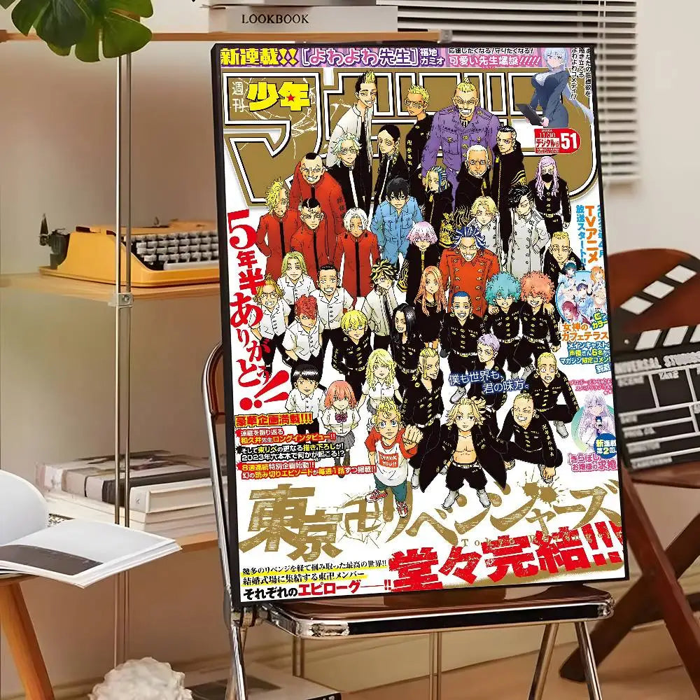 Japan Anime Tokyo Revengers Poster art canvas HD aesthetic Printing Paper Wall Art for Living Room Bar fashion Home Decor