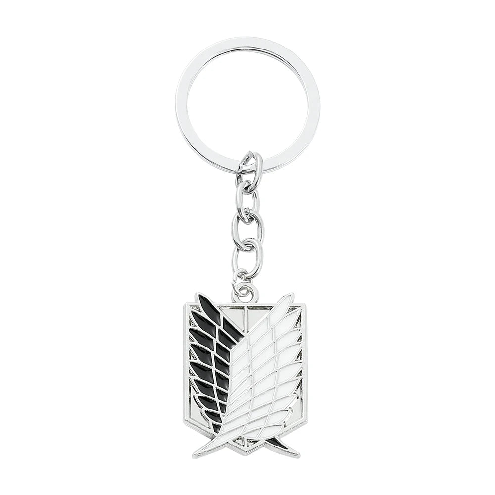 Anime  Attack on Titan Enamel Badge Pendant Decoration Metal Keychain for Women Men Jewelry Accessories Gift