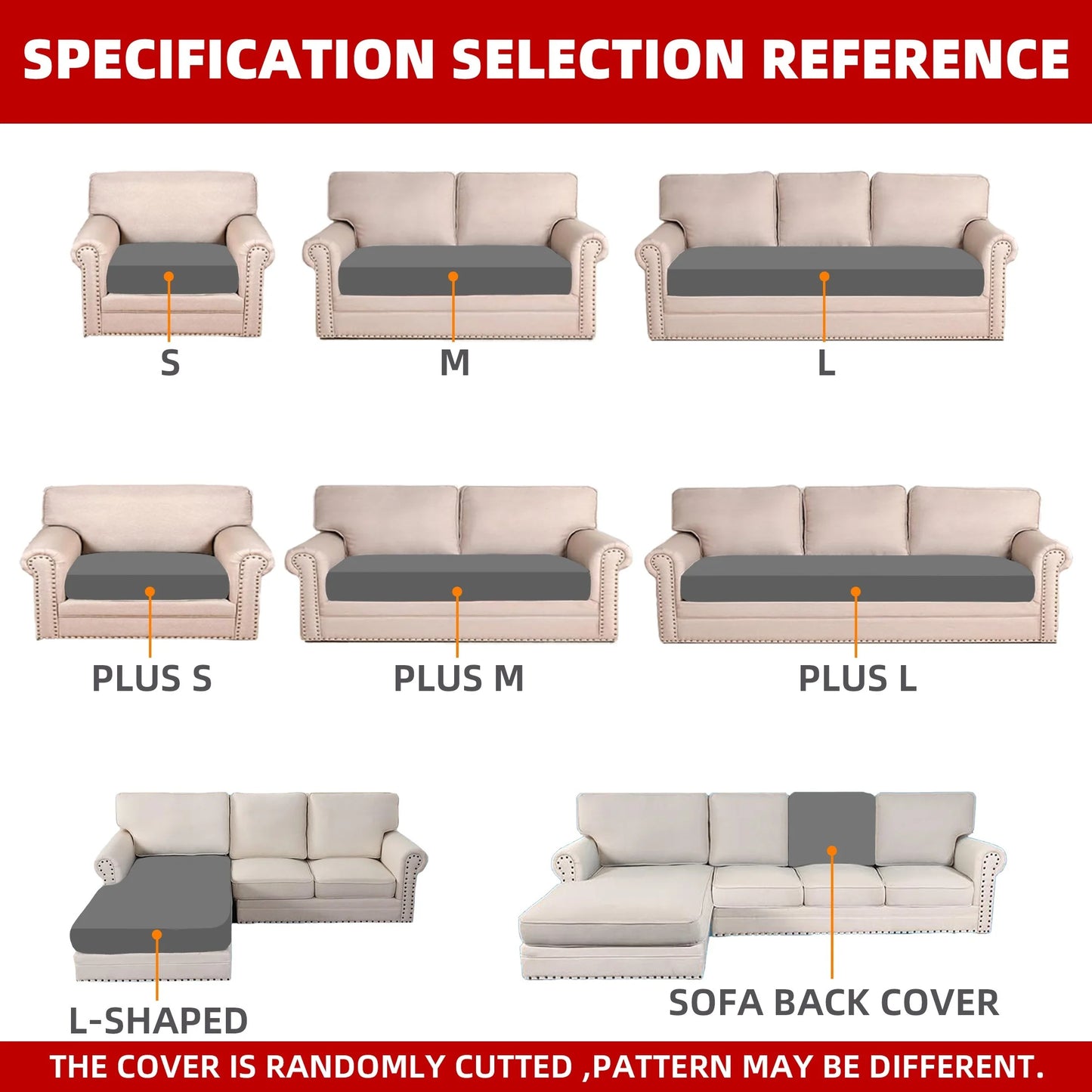 Elastic Sofa Seat Cushion Cover for Living Room Stretch Floral Printed Armchair Couch Cover Corner L-shape Removable Anti-dust