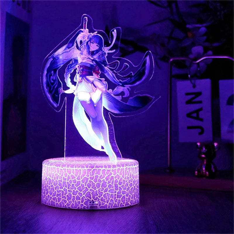 Anime Figure LED Night Light One Piece Luffy Zoro Figures USB Lamp Action Collection Bedside Table Decoration Christmas Gifts