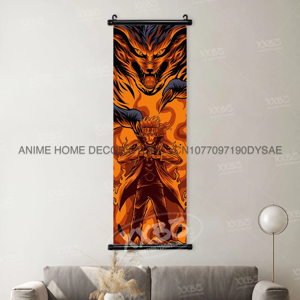 Naruto Posters Uchiha Madara Decorative Painting Uchiha Itachi Anime Hatake Kakashi Wall Art Uchiha Sasuke Scrolls Picture Decor