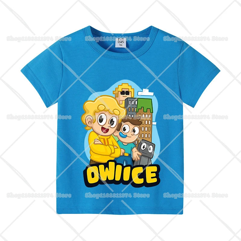 Wojans Team T-shirt Anime Round Neck Tee Children Short Sleeve Clothing Summer Cotton Tshirts Boys Girls T-shirts Birthday Gift