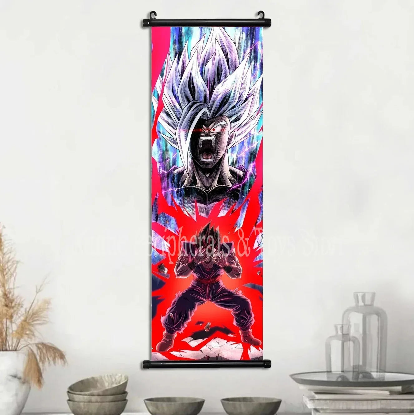 Printed Dragon Ball Poster Anime Wall Artwork Goku Pictures Bejīta Painting Canvas Super Saiyan Hanging Scrolls Home Room Decor