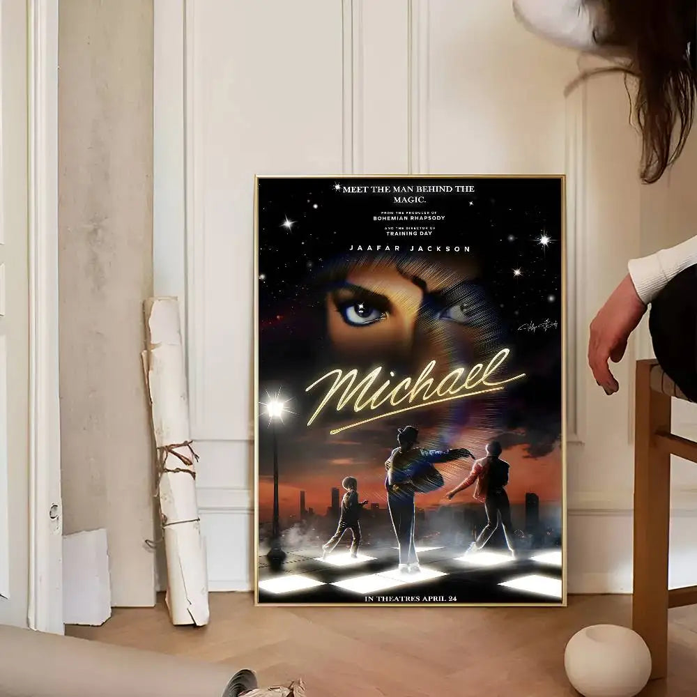 Michael 2026 Movie Biopic Michael-Jackson Anime Posters Sticky Whitepaper Prints Posters Artwork Kawaii Room Decor
