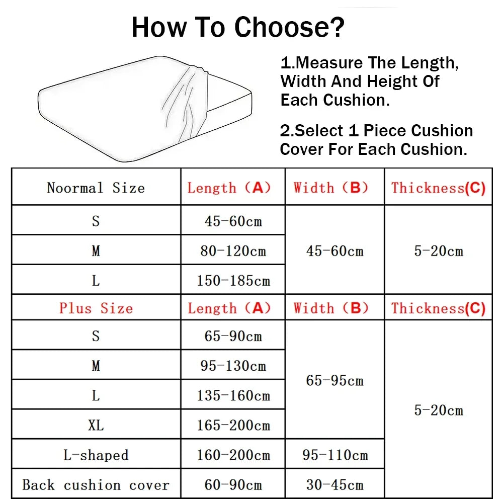 Velvet Sofa Cushion Covers for Living Room Plush Sofa Seat Cover Soft Stretch Sofas Couch Slipcover Furniture Protector