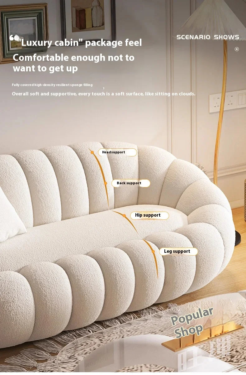 Cloud Sofa Plush Pumpkin Sofa Combination Soft Comfortable Modern Living Room Sofa Suite Apartment Home Furniture Accessories