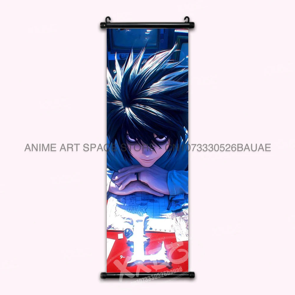 Anime DEATH NOTE Hanging Painting Classic Cartoon Poster Yagami Light Scrolls Pictures Ryuk Home Decor Mural Wall Art For Room
