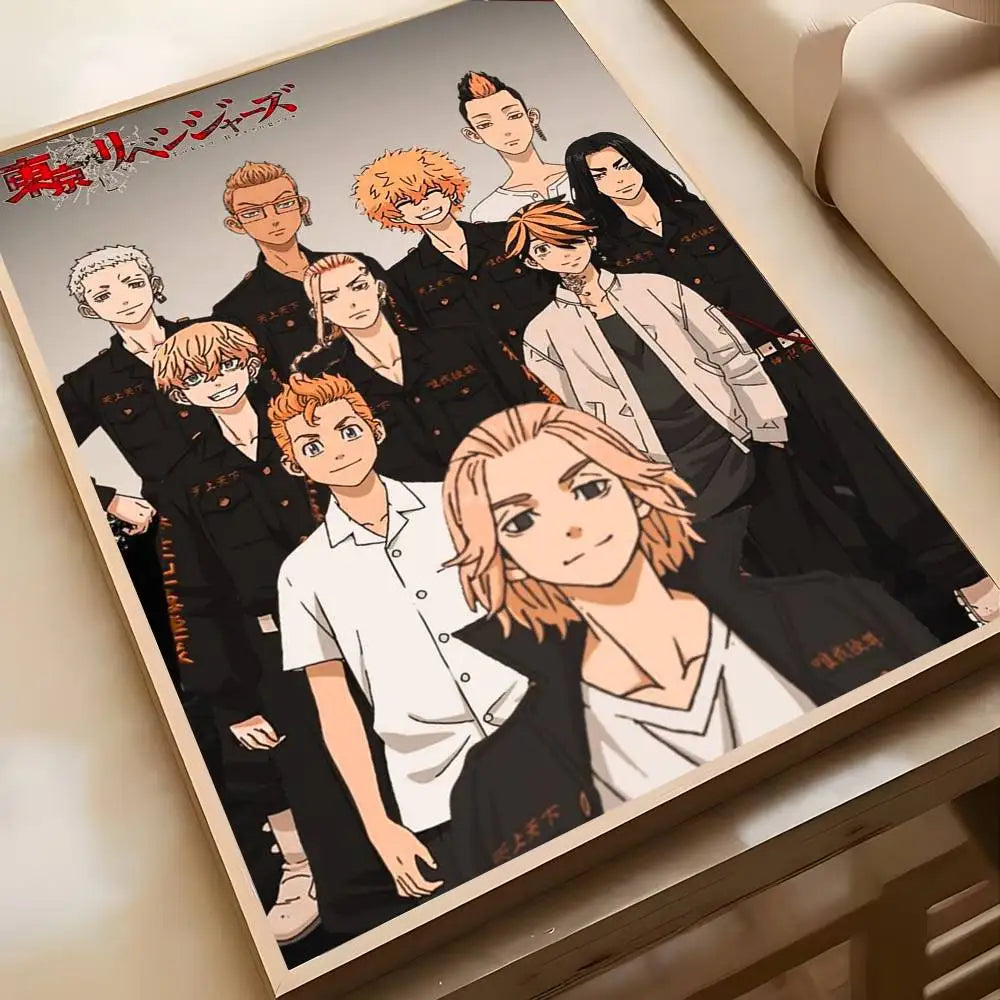 Anime Tokyo Revenger-R Cartoon Cool Poster Art painting poster with prints Home bedroom living room decoration gift