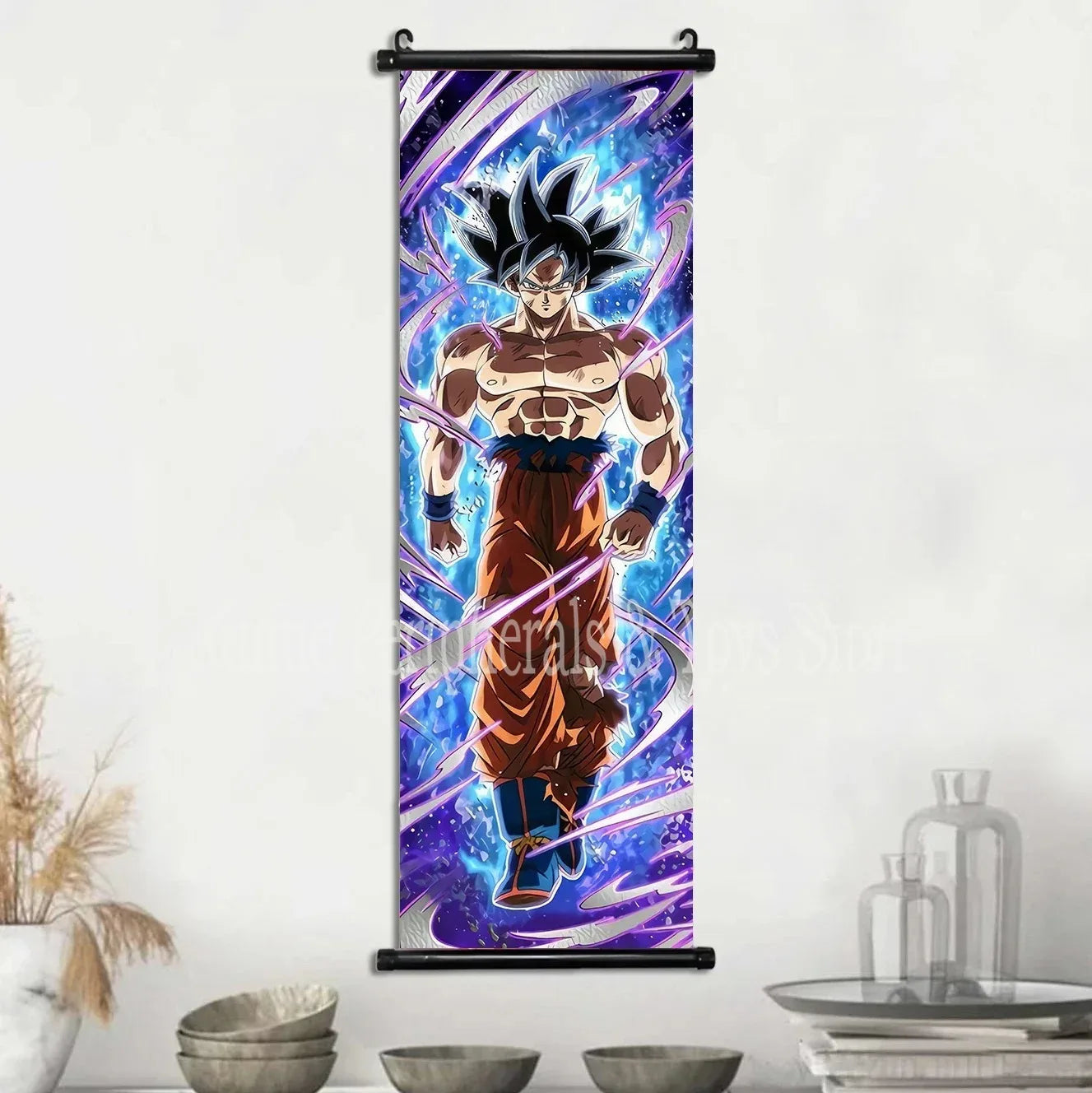 Printed Dragon Ball Poster Anime Wall Artwork Goku Pictures Bejīta Painting Canvas Super Saiyan Hanging Scrolls Home Room Decor