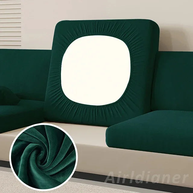 Anti-Dirt Velvet Sofa Cushion Slipcover Elastic Chair Seat Protector for Pets and Furniture Sofa Cover Living Room Bedroom Decor