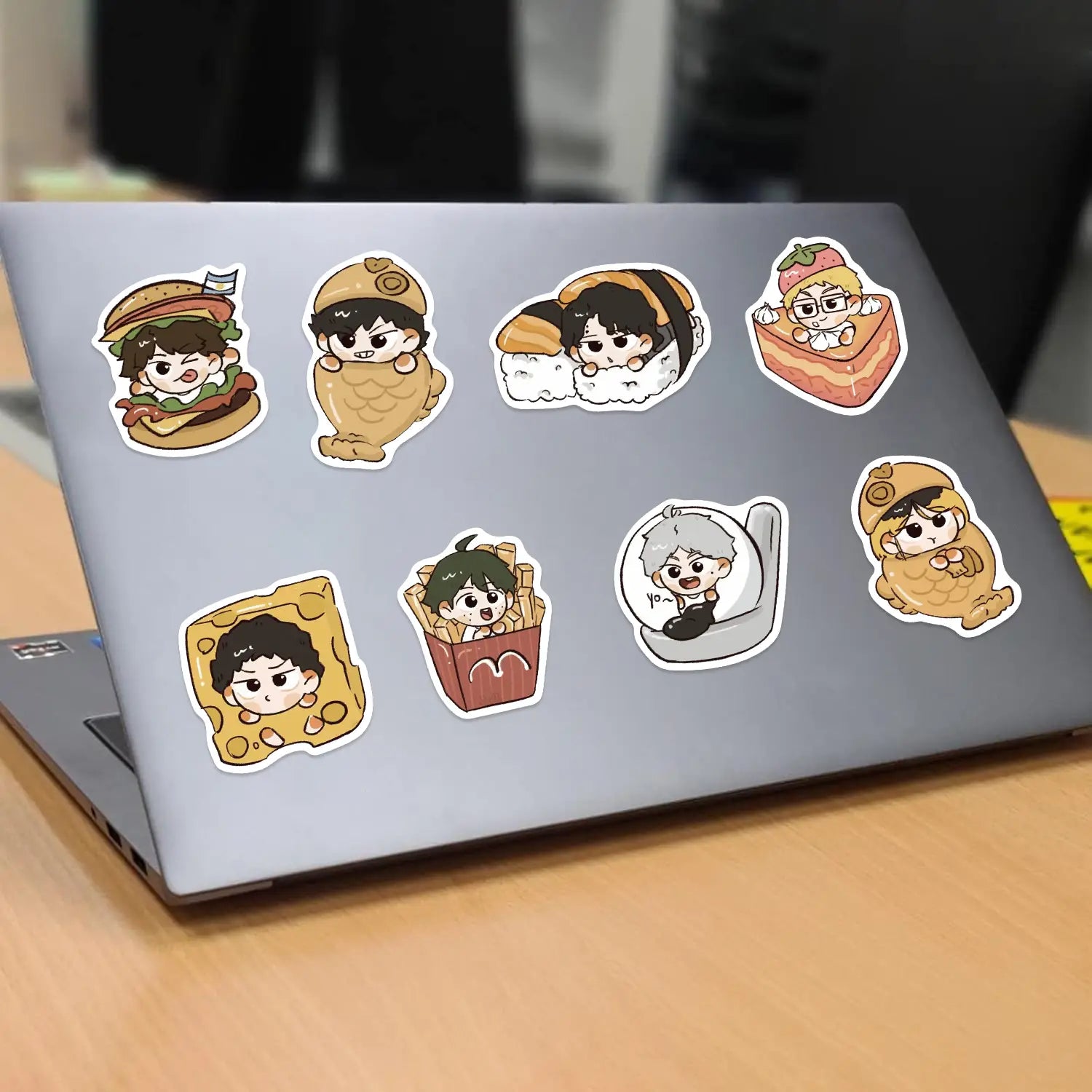 56pcs Volleyball Boy Graffiti Sticker Cute Character DIY Hand Account Decoration Mobile Phone Skateboard Stickers
