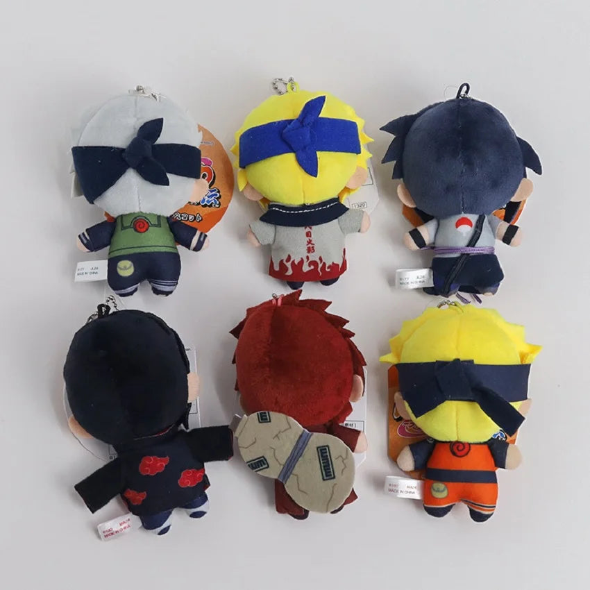 10cm Anime Naruto Shippuden Peripheral Pendant Kakashi Naruto Plush TYoy Keychain Backpack Ornament Adorn Xmas Gift