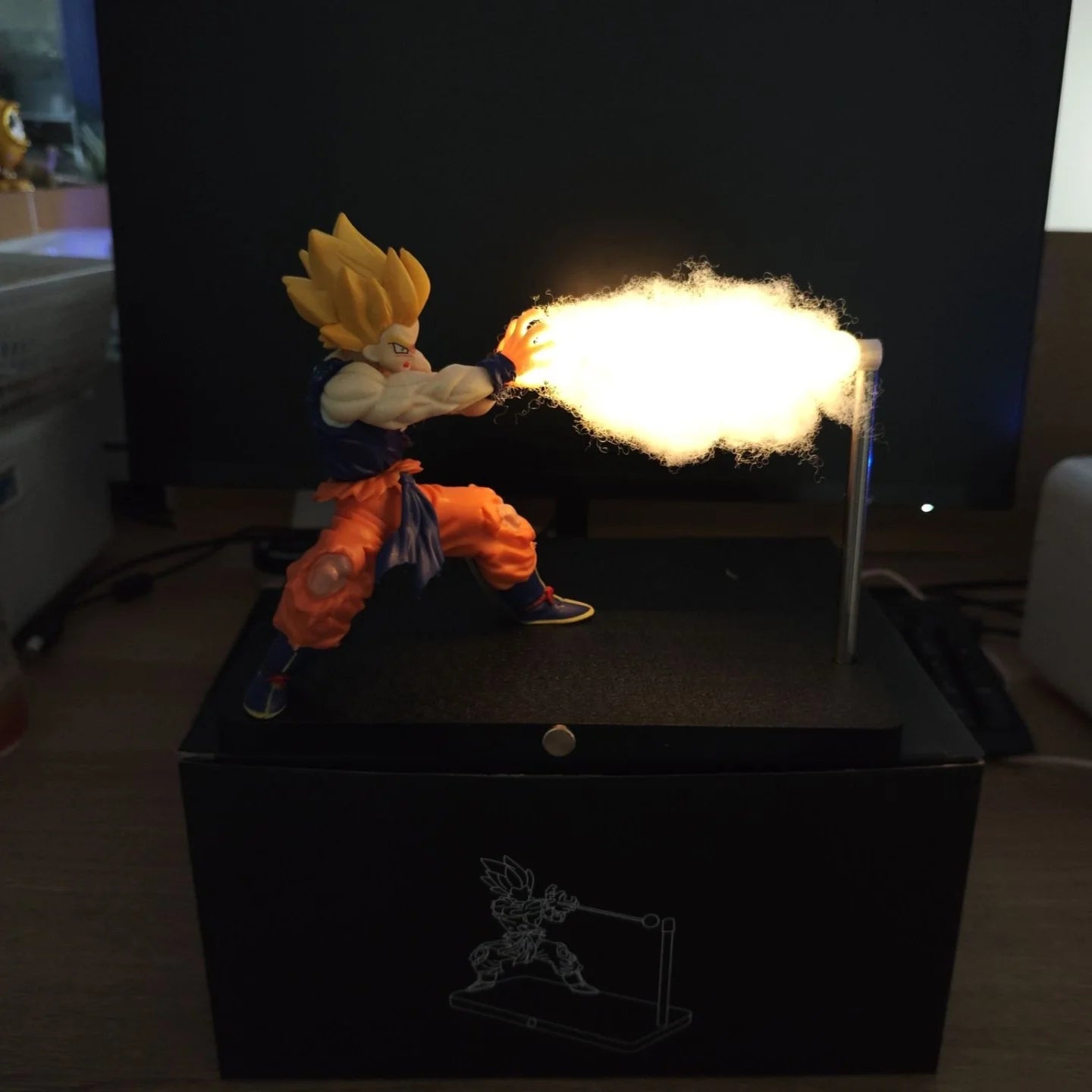 100% Genuine Nikolatoy Dragon Ball Goku Night Gogeta Light Magnetic Anime Led Desk Lamp Adjustable Brightness Spacex Model Toy