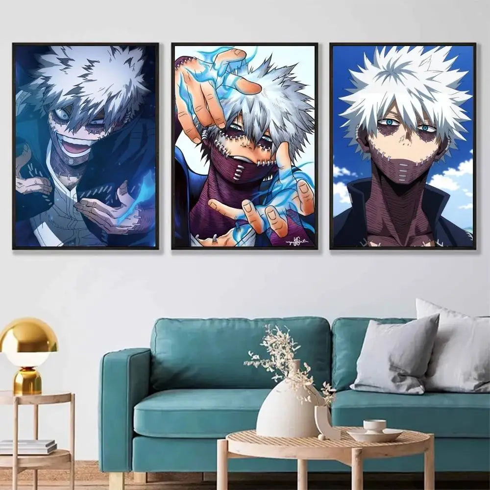 1pc My Hero Academia Dabi Poster Sticker Print Waterproof Wall Art For Living Room Bedroom Home Decor
