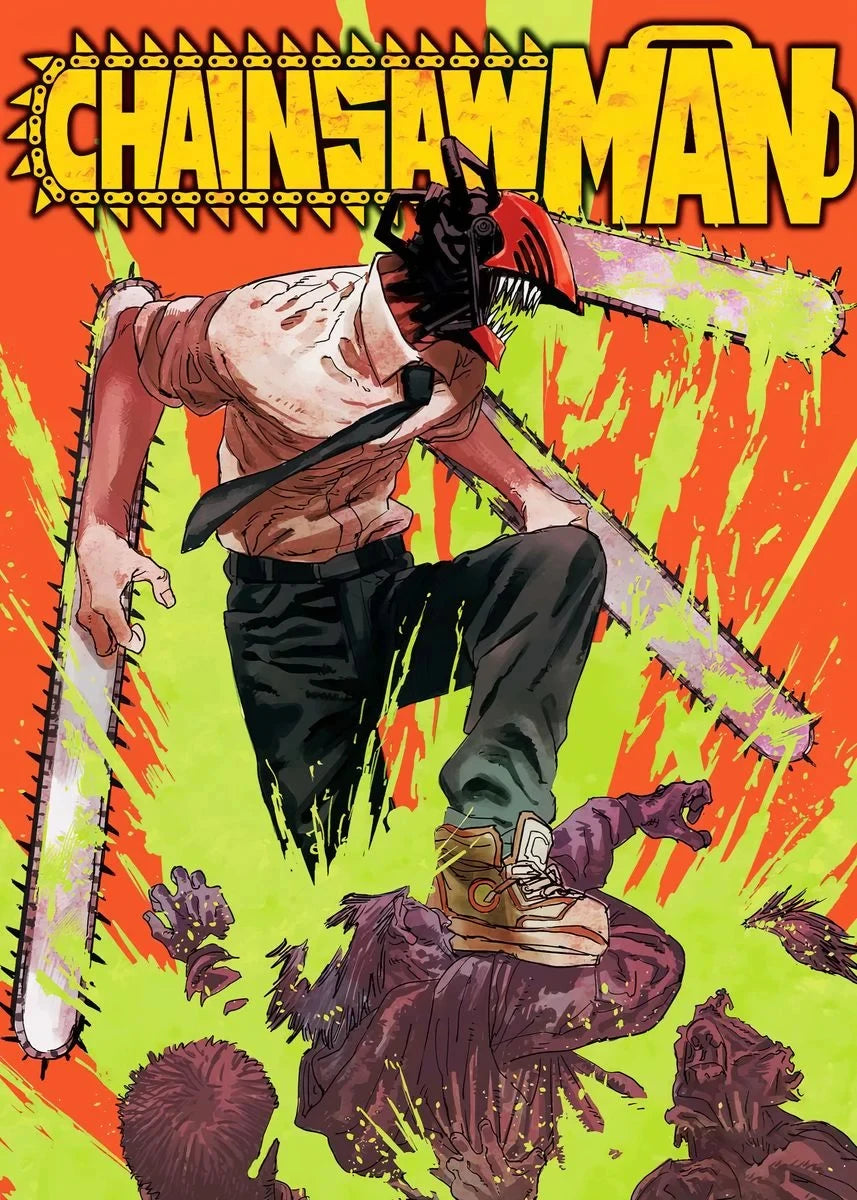 Hot Japan Anime Chainsaw Man Posters cartoon Wall decor poster canvas painting Aesthetic Nursery Kids Room Home Room Decoration