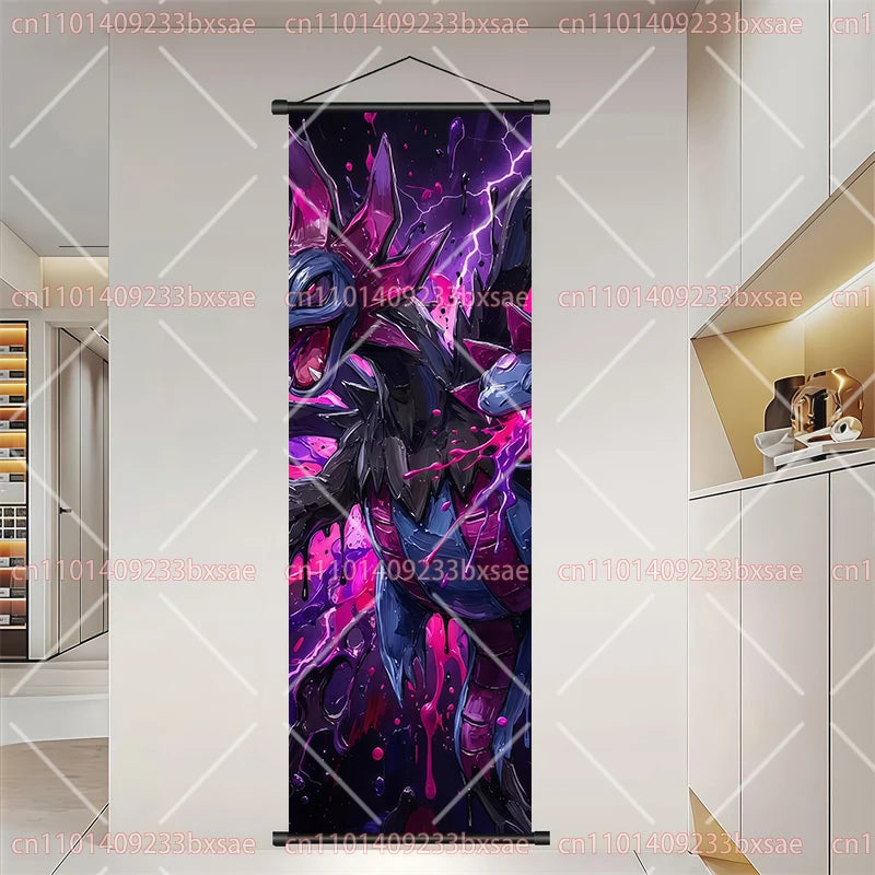 Pokémon Anime Elf Dragonite Gengar Pikachu Charizard Kyogre Rayquaza HD Poster Scroll Painting Art Hanging Painting Holiday Gift