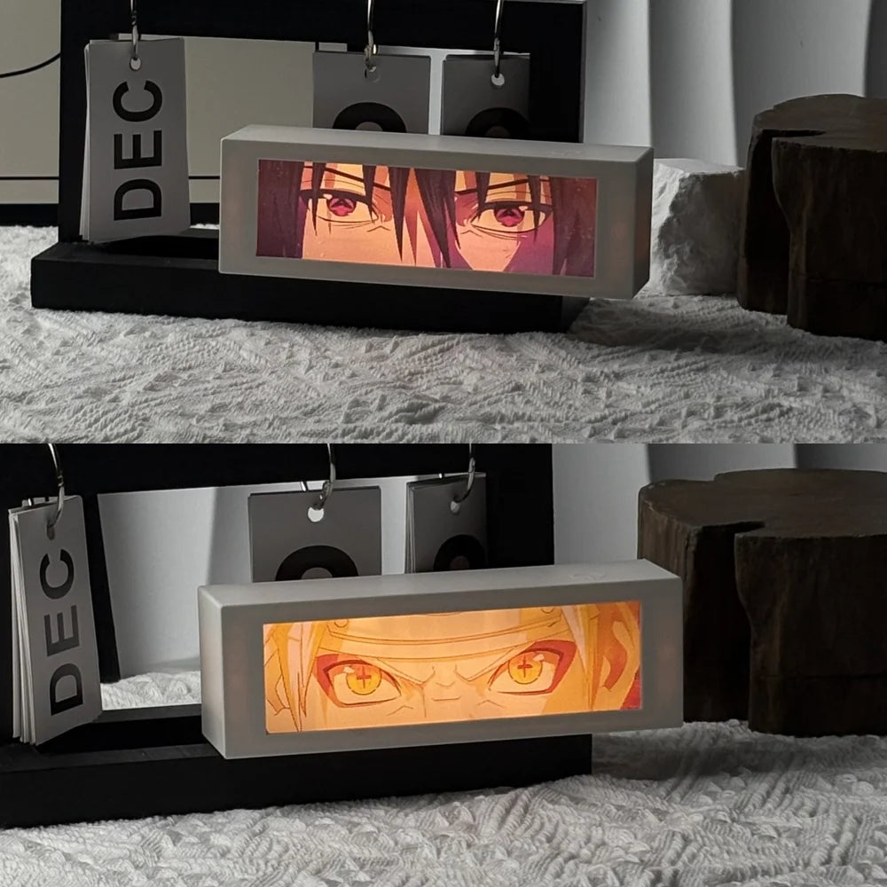 LED Classic Anime 3D  Lenticular Motion Anime Lightbox for Bedroom Decoration Lamp Anime Peripheral Friend Birthday Gifts