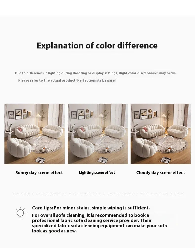 Cloud Sofa Plush Pumpkin Sofa Combination Soft Comfortable Modern Living Room Sofa Suite Apartment Home Furniture Accessories