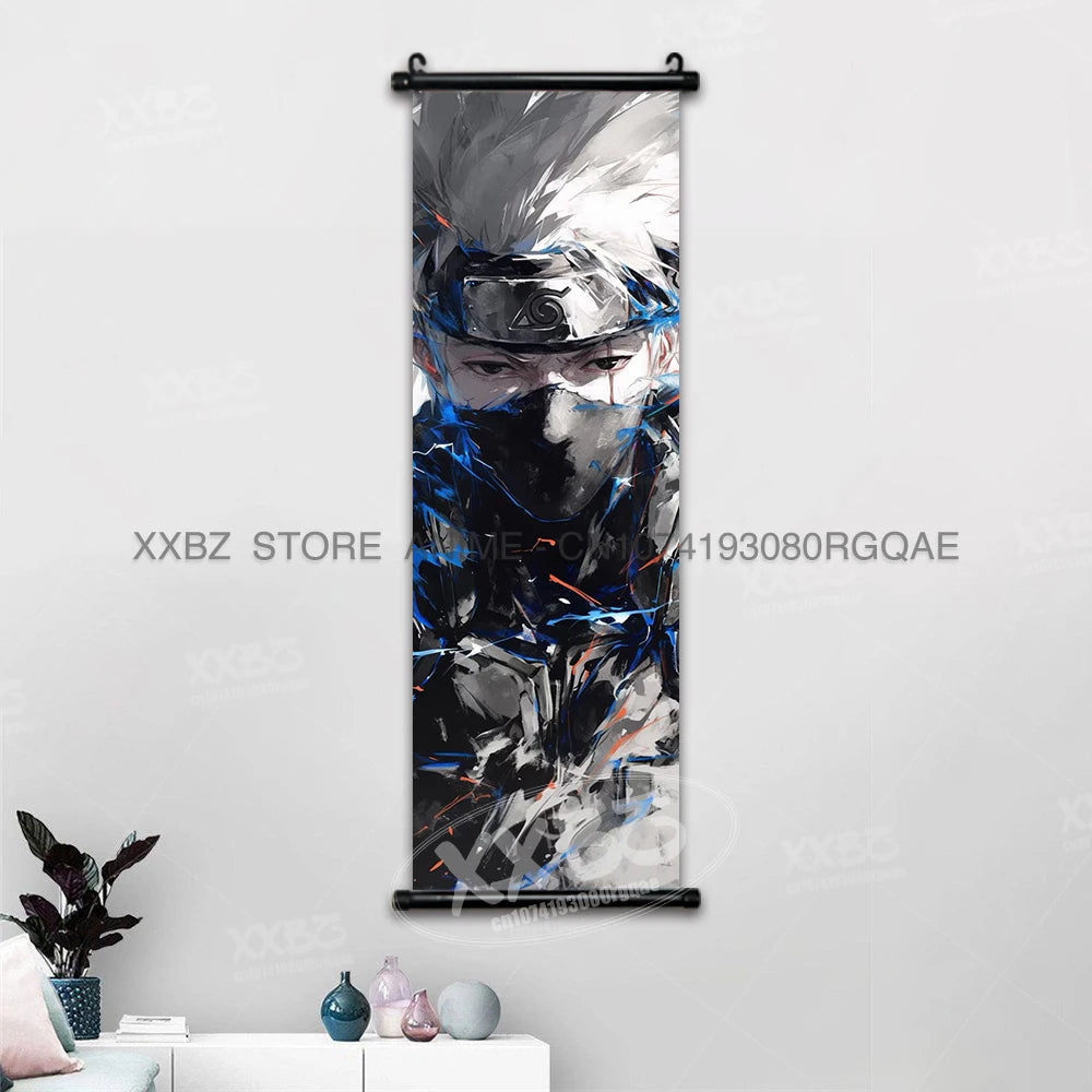 Naruto Home Decoration Scrolls Picture Hyuga Hinata Anime Canvas Wall Art Interior Hanging Painting Uchiha Itachi Figures Poster