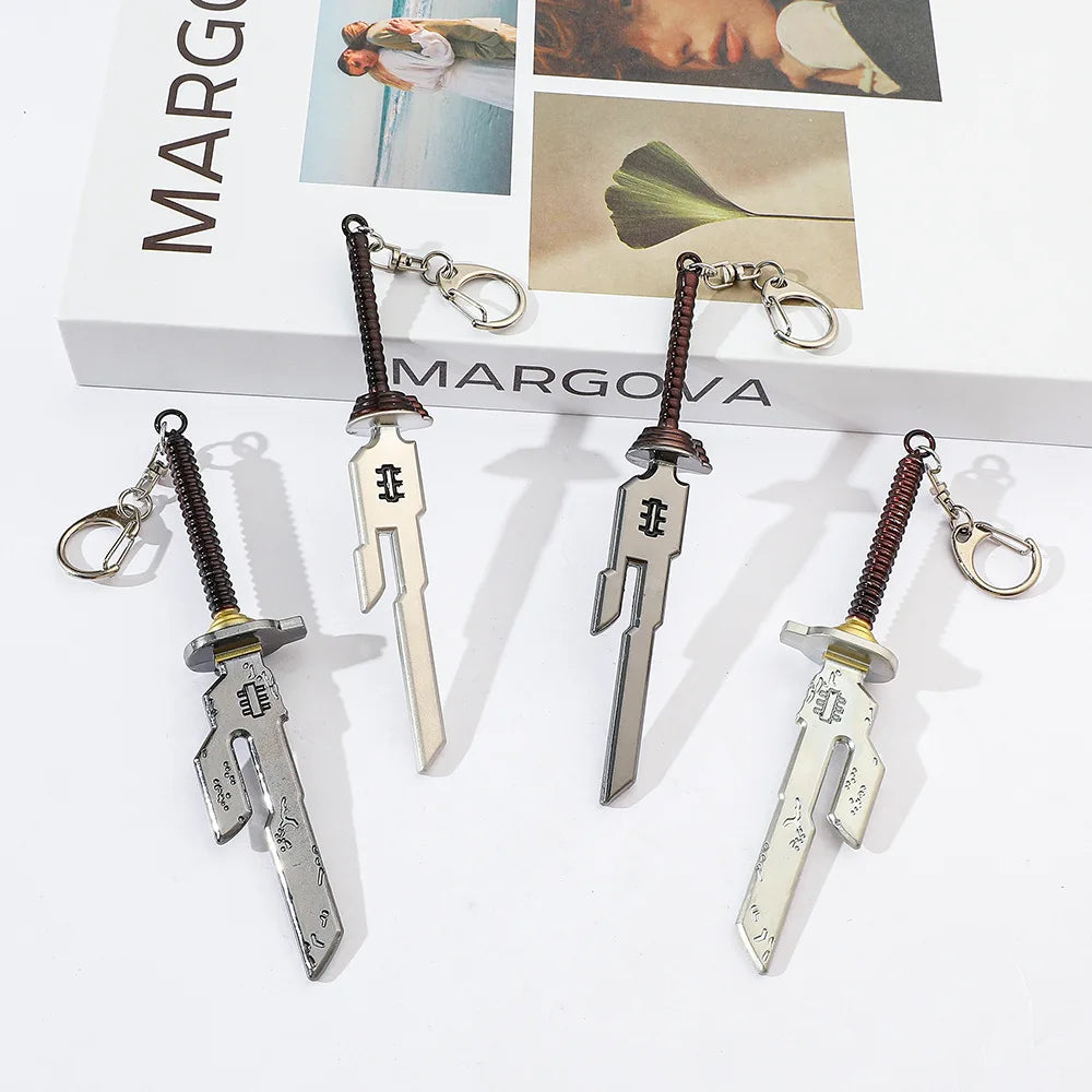 Fushiguro Toji Inverted Spear of Heaven Keychain Nanami Kento Jujutsu Kaisen Pendant Key Chain for Men Cool Keyring Jewelry Gift