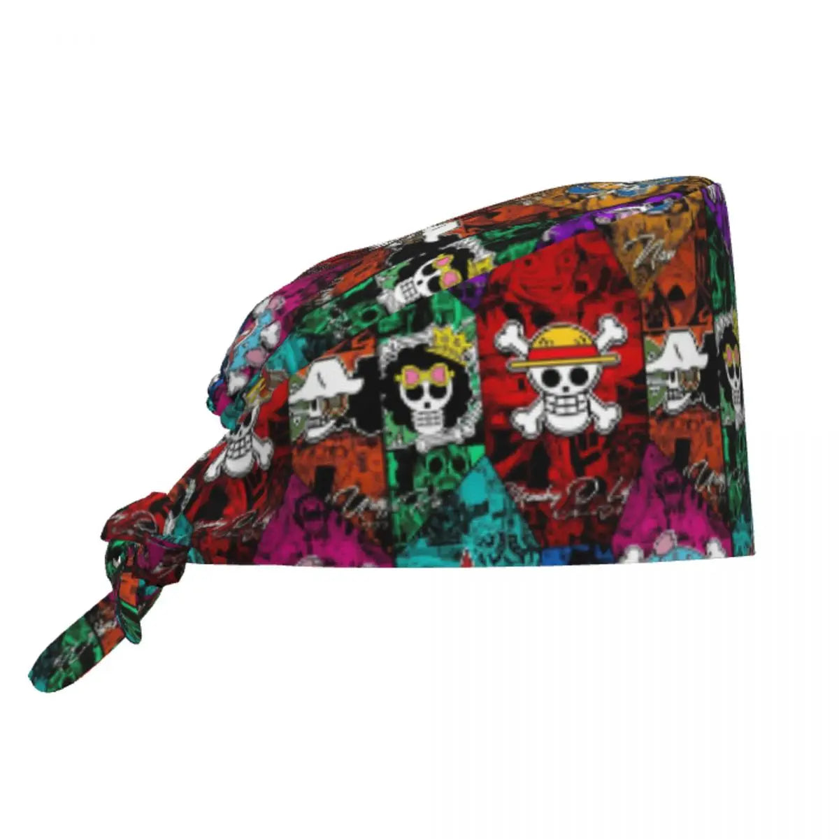 Custom Anime One P-Pieces Scrubs Cap Surgical Hats Women Men Skull Manga Operating Room Cap Nursing Cap Lab Works Hat