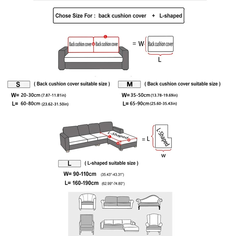 Splash-proof jacquard sofa cover, high elasticity, anti dirt sofa cushion cover, anti cat scratch sofa cover