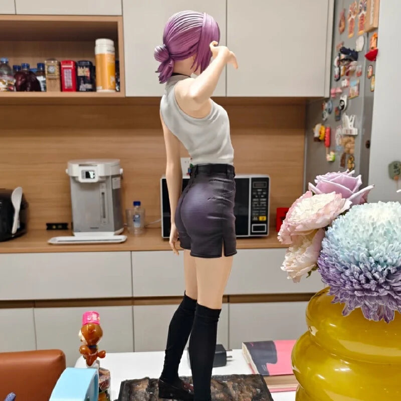 Chainsaw Man Reze Model Devil Figures Static Statue Figurine Double Headed Sculpture Can Be Replaced Desktop Ornament Model Toys