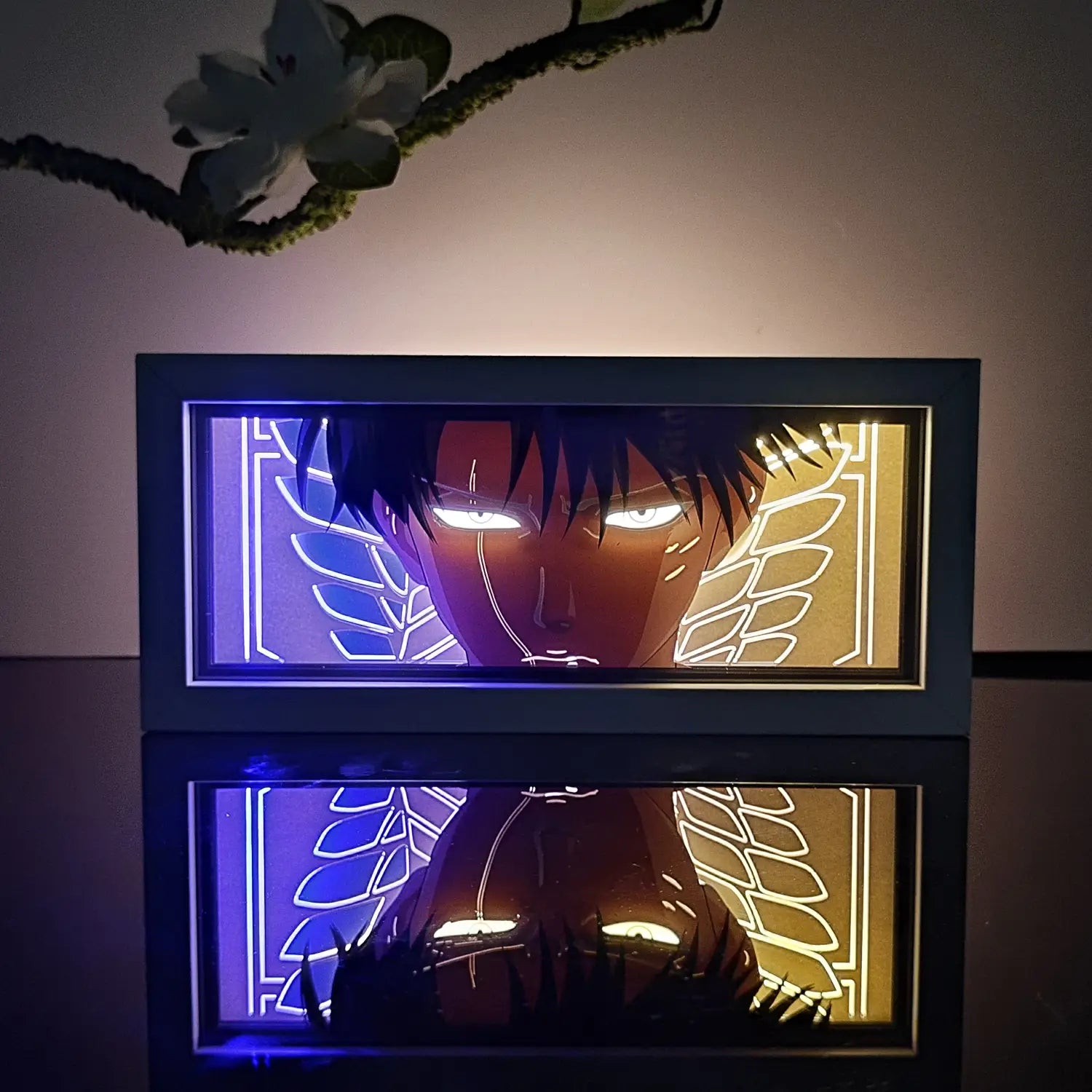 Anime Paper-Cut LED Light Box – 7-Color Remote Light