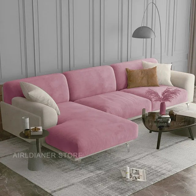 Luxury Soft Velvet Sofa Seat Cover Solid Elastic Sofa Cushion Covers Separate Furniture Protector Sofa Cover Living Room Pets