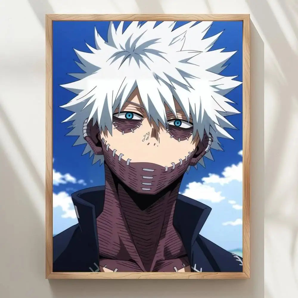 1pc My Hero Academia Dabi Poster Sticker Print Waterproof Wall Art For Living Room Bedroom Home Decor