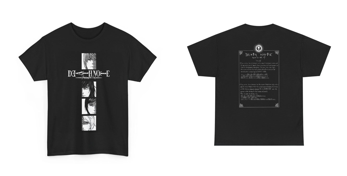 A Must-have for Anime Fans Gothic T-shirt with Skull Print Mysterious Short Sleeved Pure Cotton Material Suspenseful Style