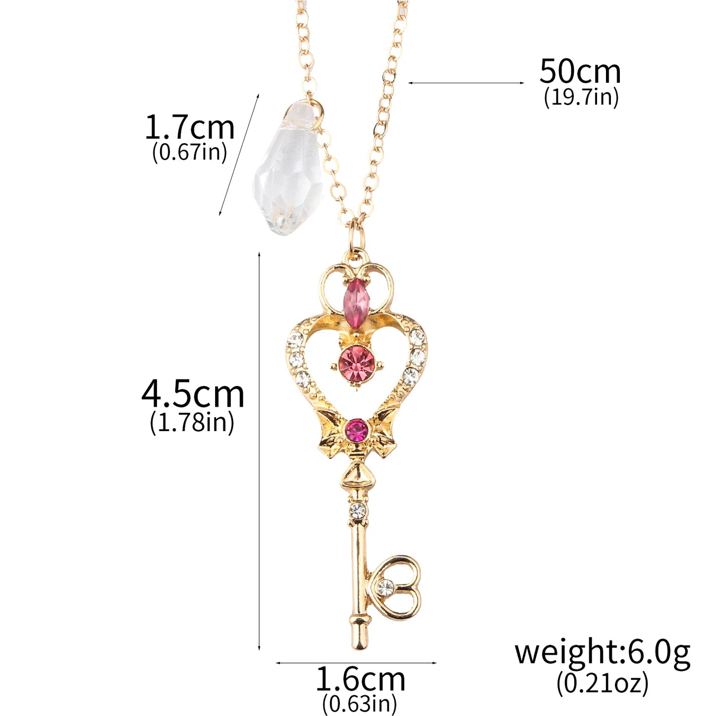5PCS/SET Anime Cute Moon Tsukino Usagi Necklace for Women Girl Cartoon Enamel Magic Necklace Aino Minako Cosplay Jewelry Gifts