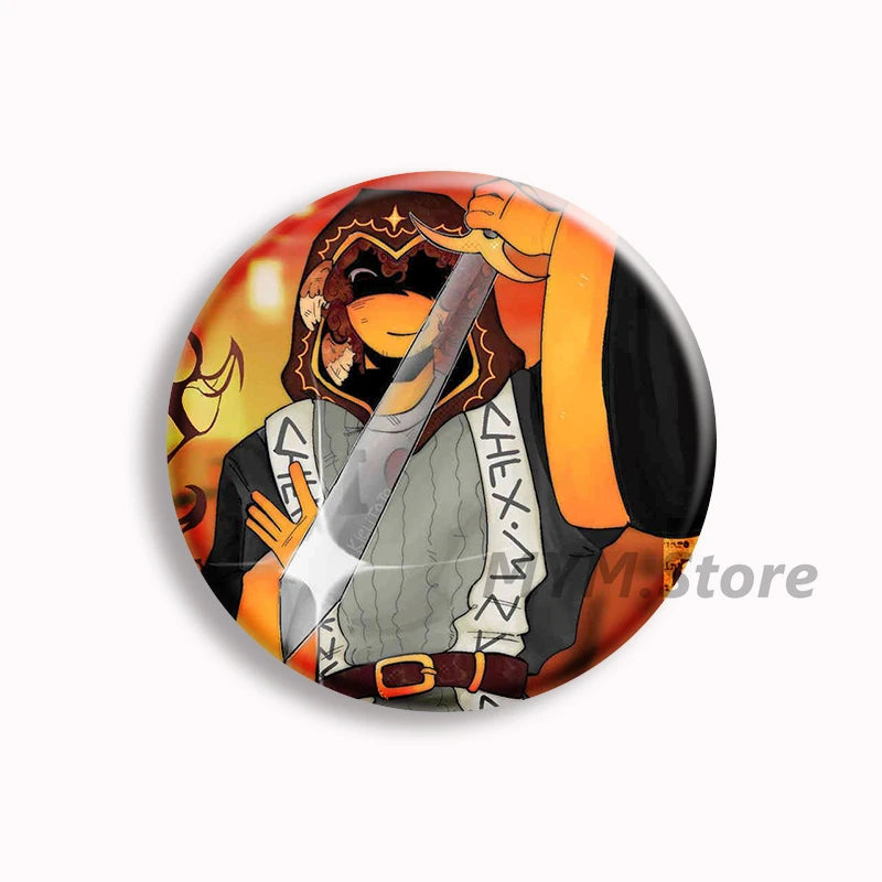 Forsaken Telamon Anime Soft Button Pin Shedletsky Brooches Badge Bag Decor Jewelry Fans Collect Gamer Friends Gifts