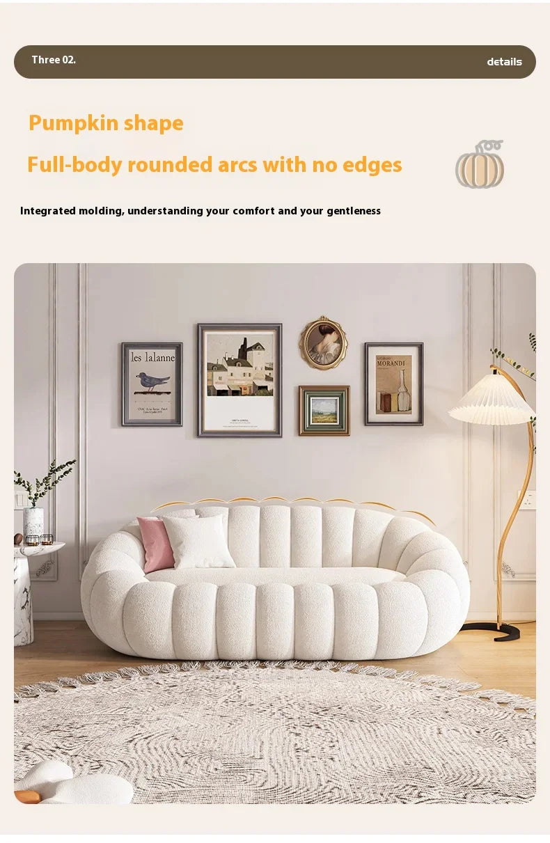 Cloud Sofa Plush Pumpkin Sofa Combination Soft Comfortable Modern Living Room Sofa Suite Apartment Home Furniture Accessories