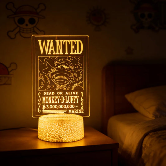 Anime Figure LED Night Light One Piece Luffy Zoro Figures USB Lamp Action Collection Bedside Table Decoration Christmas Gifts